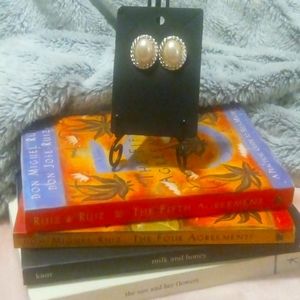 Vintage 80's earrings costume jewelry silver